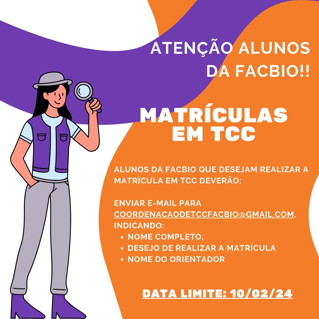 Solicitação de matricula em TCC